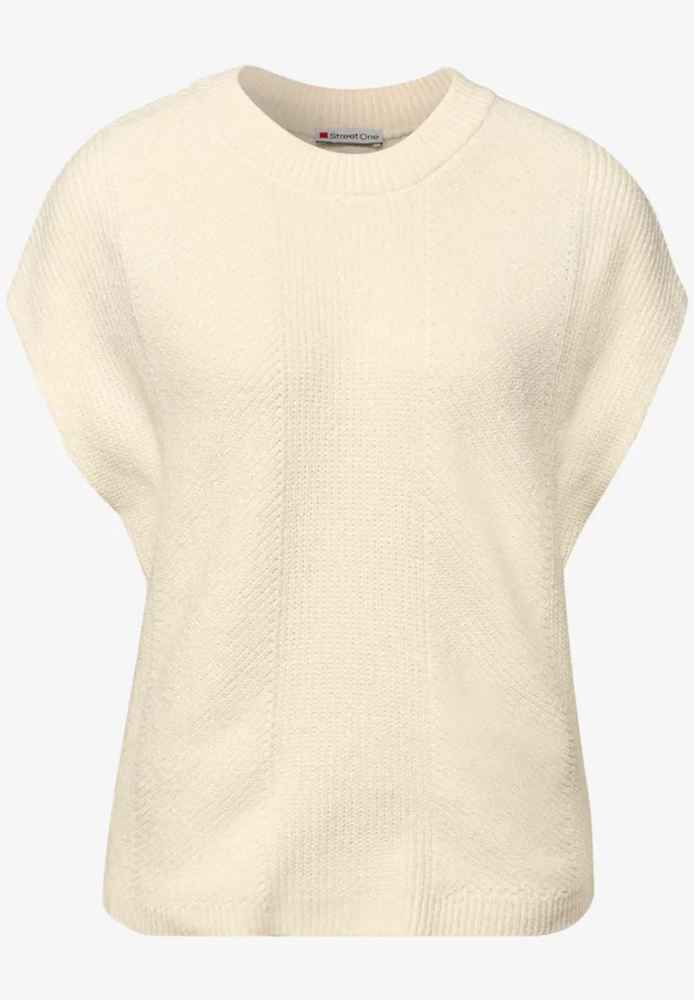 Mouwloze chenille trui