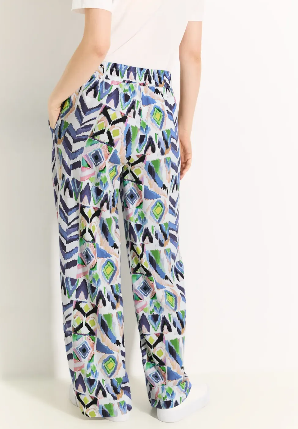 Multicolor print broek