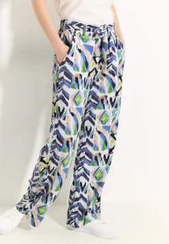 Multicolor print broek