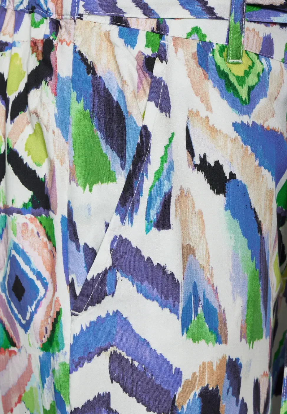 Multicolor print broek