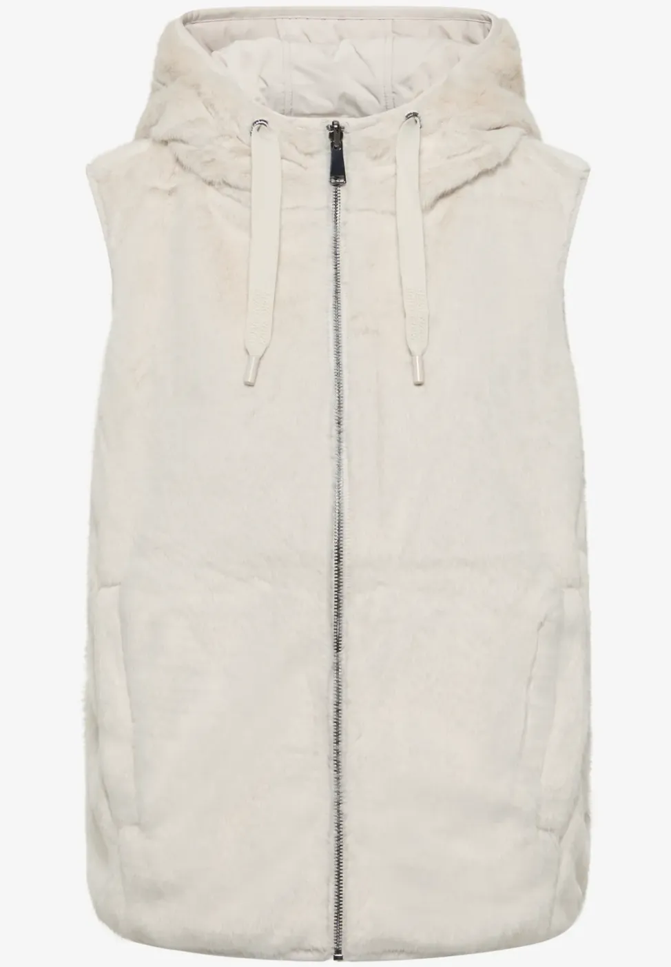 Omkeerbaar vest van imitatiebont