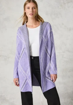 Open vest met capuchon