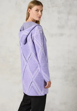 Open vest met capuchon