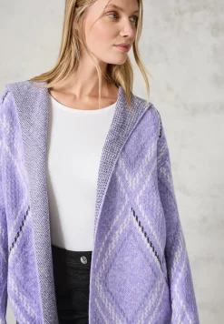 Open vest met capuchon