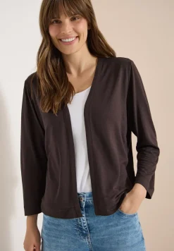 Open jas in effen kleur met 3/4 mouwen