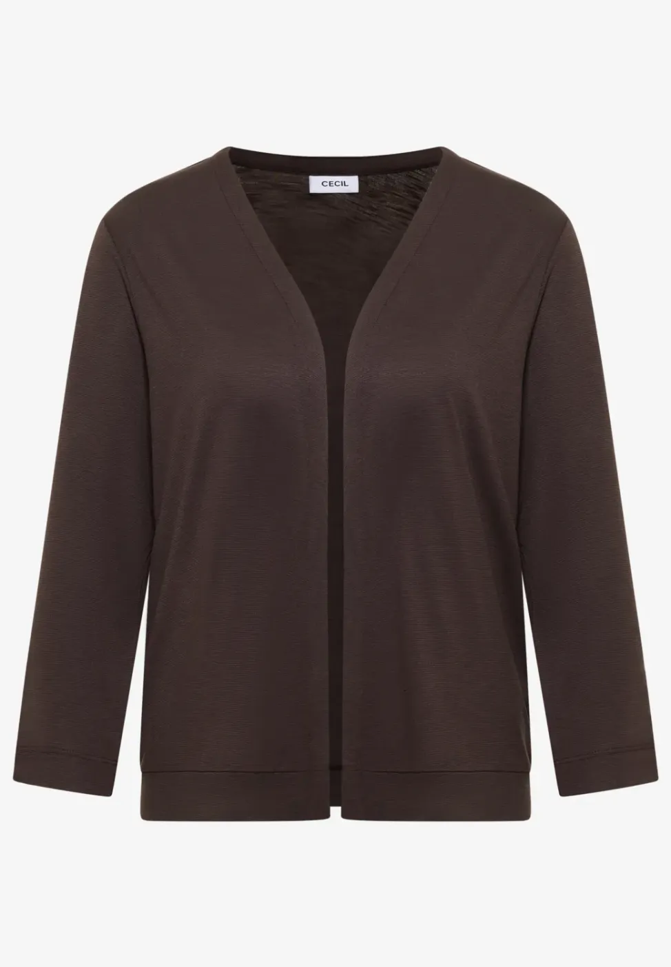 Open jas in effen kleur met 3/4 mouwen