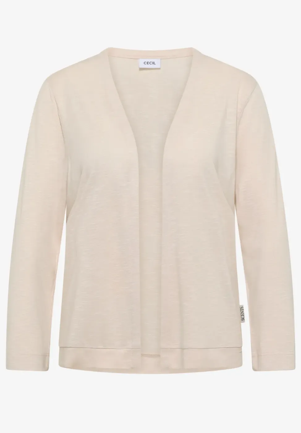 Open jas in effen kleur met 3/4 mouwen