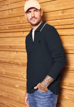 Ottomaans poloshirt met rits