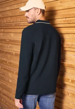 Ottomaans poloshirt met rits
