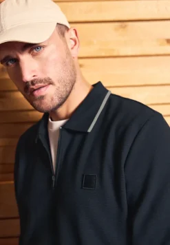 Ottomaans poloshirt met rits