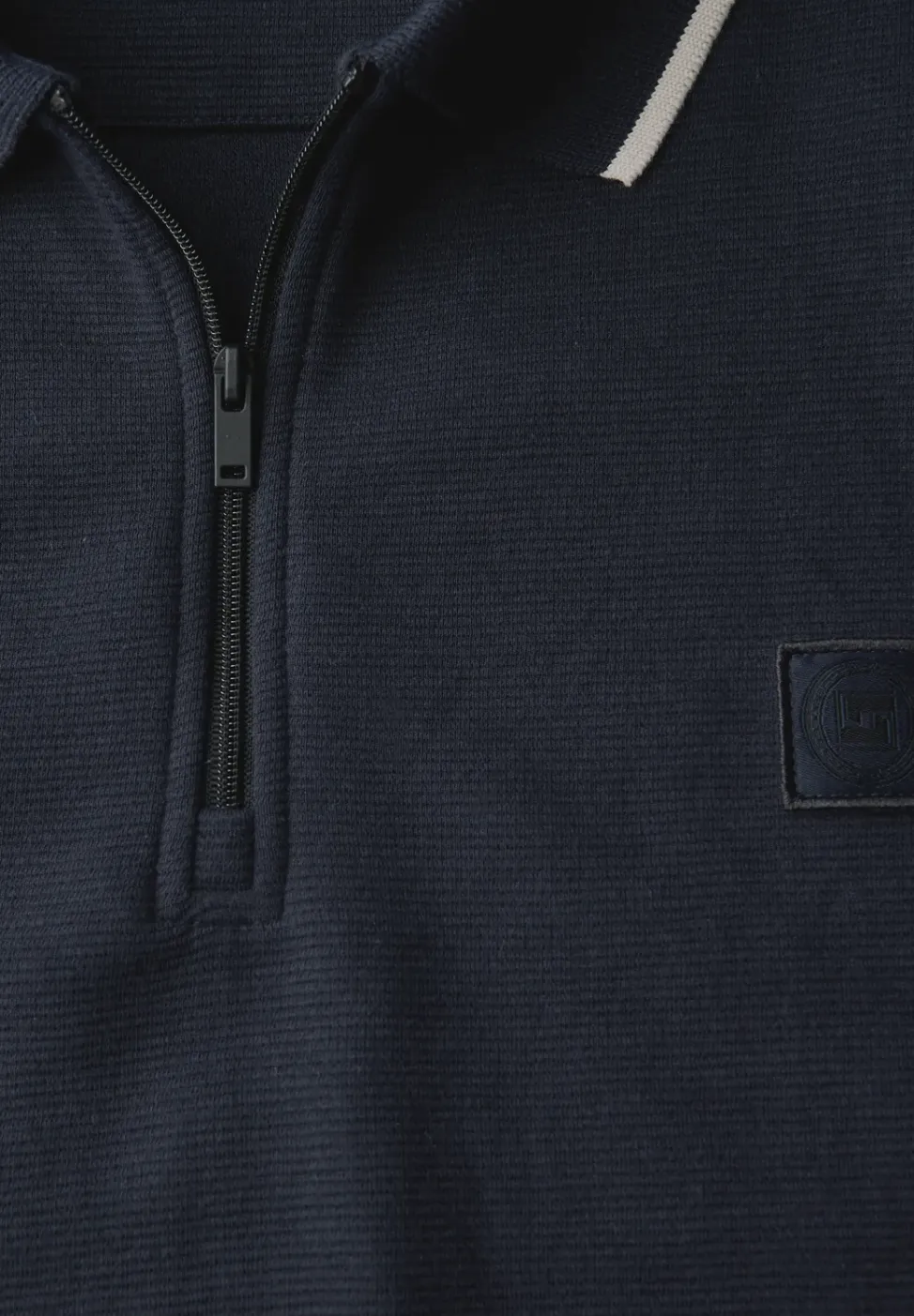 Ottomaans poloshirt met rits