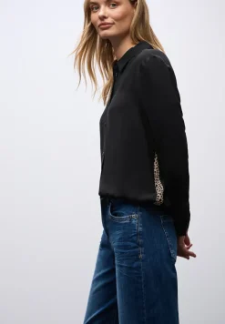 Overhemd blouse met leo details