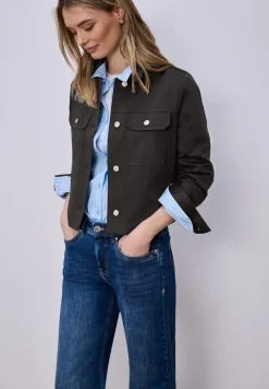 Overhemd in sliklook met knoopsluiting