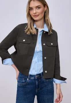 Overhemd in sliklook met knoopsluiting