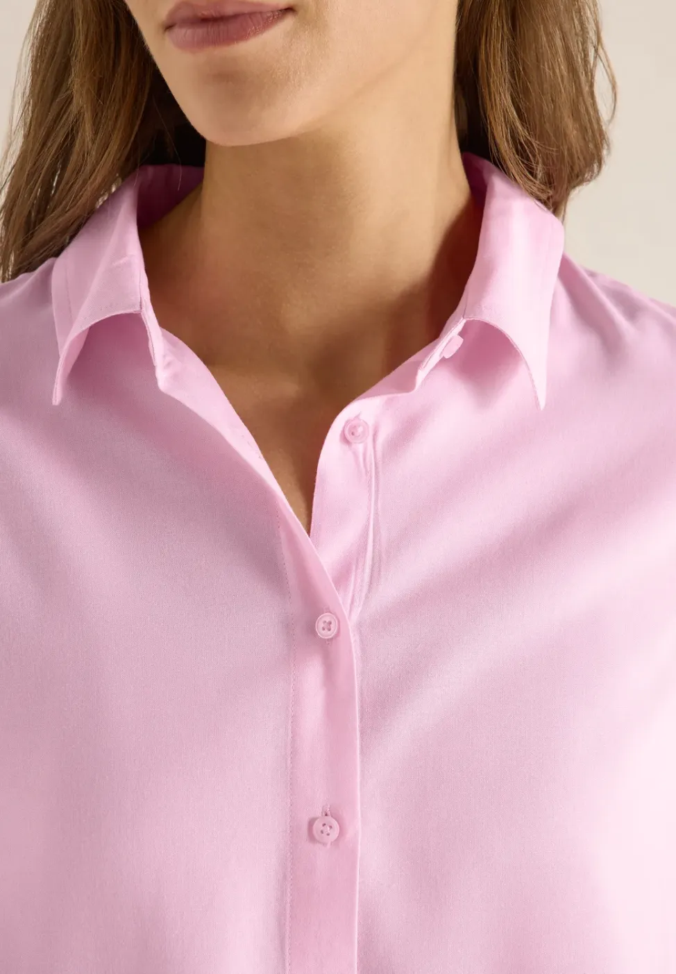 Overhemdblouse in effen kleur