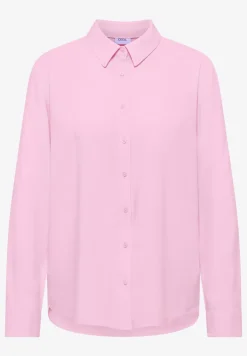 Overhemdblouse in effen kleur