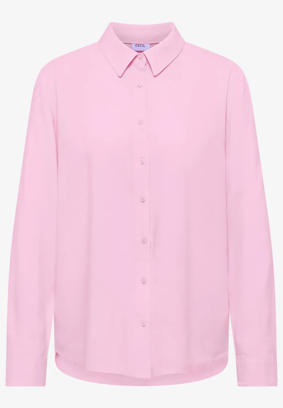 Overhemdblouse in effen kleur