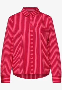 Overhemdblouse met lange mouwen en gestreept patroon