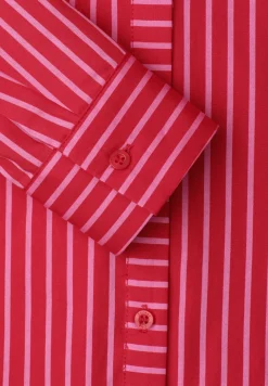 Overhemdblouse met lange mouwen en gestreept patroon