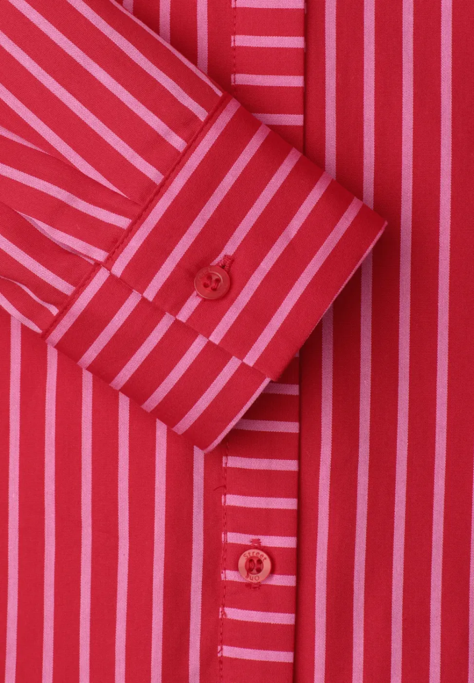 Overhemdblouse met lange mouwen en gestreept patroon