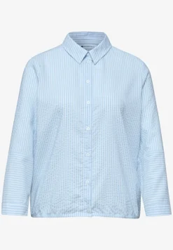 Overhemdblouse van seersucker