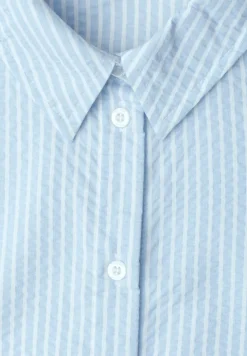 Overhemdblouse van seersucker