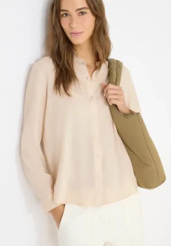 Overhemdblouse in effen kleur