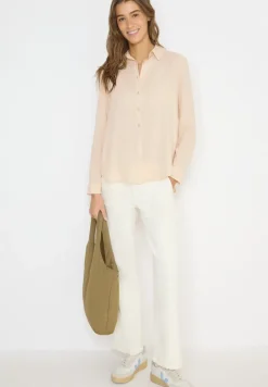 Overhemdblouse in effen kleur