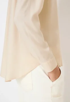 Overhemdblouse in effen kleur