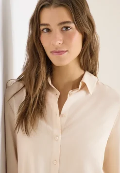 Overhemdblouse in effen kleur