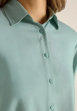Overhemdblouse in effen kleur