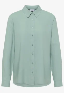 Overhemdblouse in effen kleur