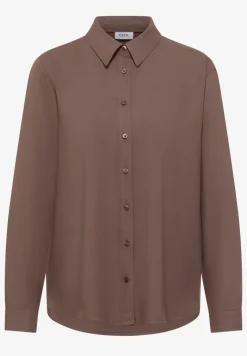 Overhemdblouse in effen kleur