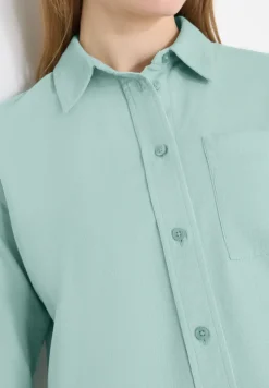 Overhemdblouse in effen kleur