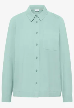 Overhemdblouse in effen kleur
