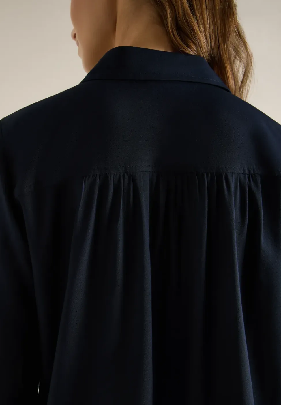 Overhemdblouse in effen kleur