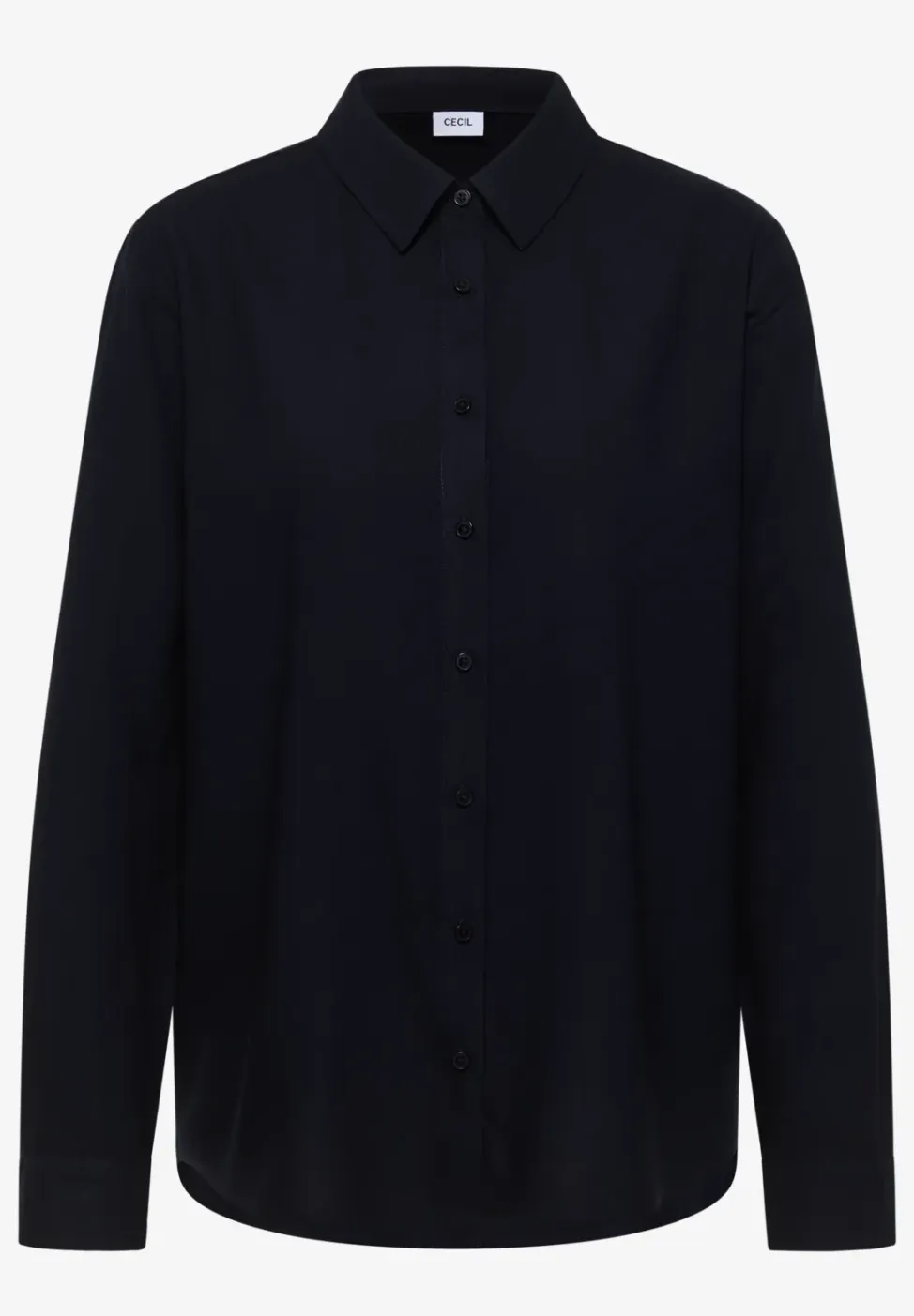 Overhemdblouse in effen kleur