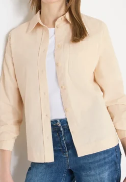 Overhemdblouse in effen kleur