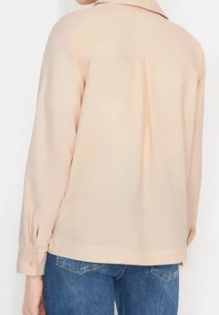 Overhemdblouse in effen kleur