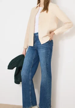 Overhemdblouse in effen kleur