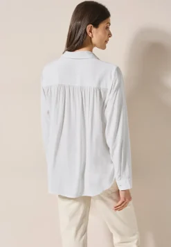 Overhemdblouse in effen kleur