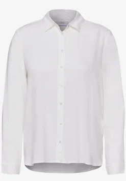 Overhemdblouse in effen kleur