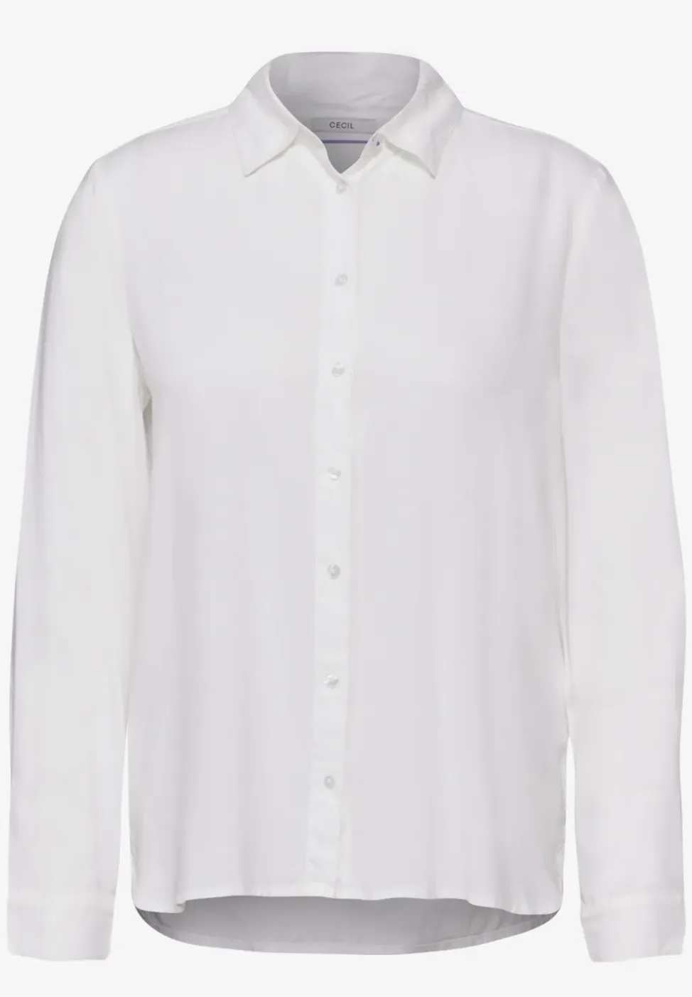 Overhemdblouse in effen kleur