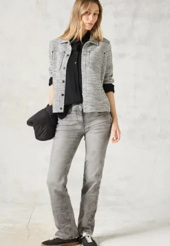 Overhemdblouse in effen kleur