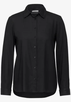 Overhemdblouse in effen kleur