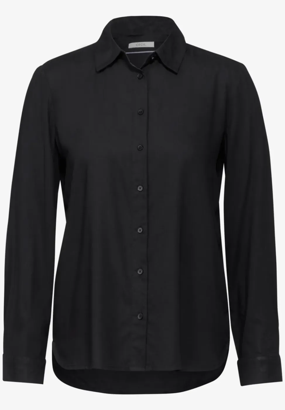 Overhemdblouse in effen kleur