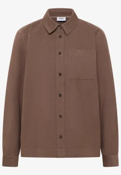 Overhemdblouse in effen kleur