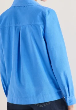 Overhemdblouse in effen kleur