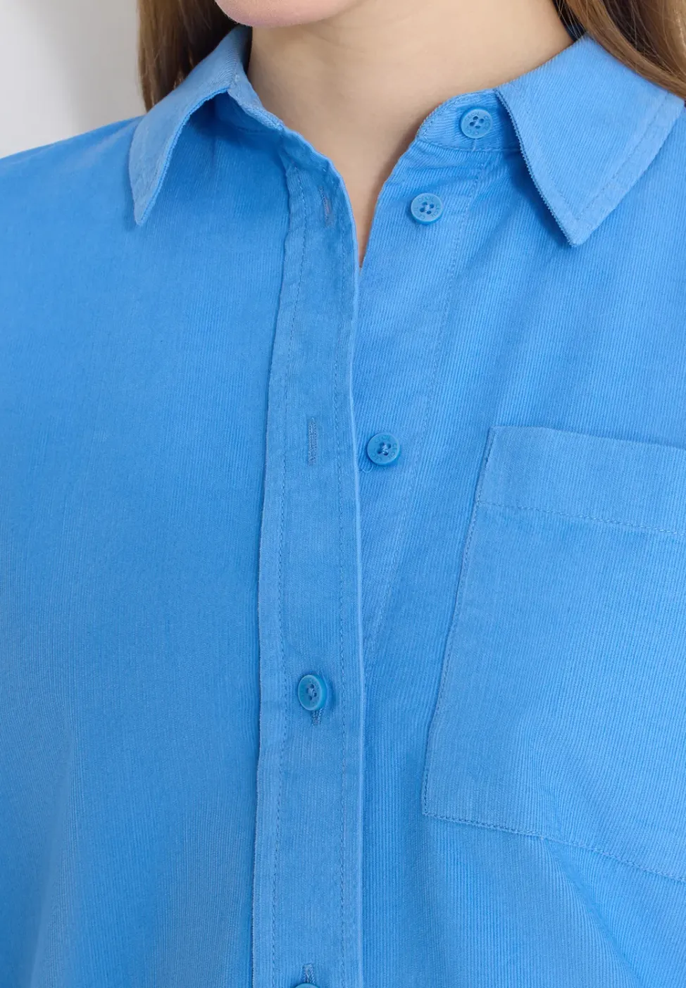 Overhemdblouse in effen kleur