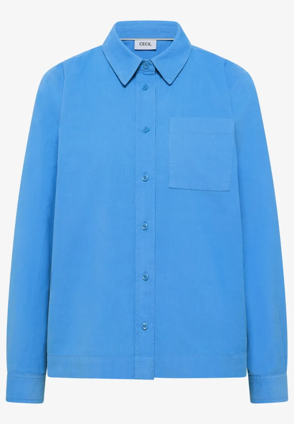 Overhemdblouse in effen kleur